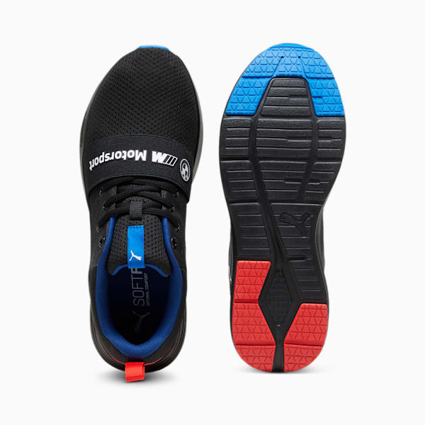 BMW M Motorsport Wired Run Unisex Driving Shoes, PUMA Black-Pop Red-Pro Blue, extralarge-IND