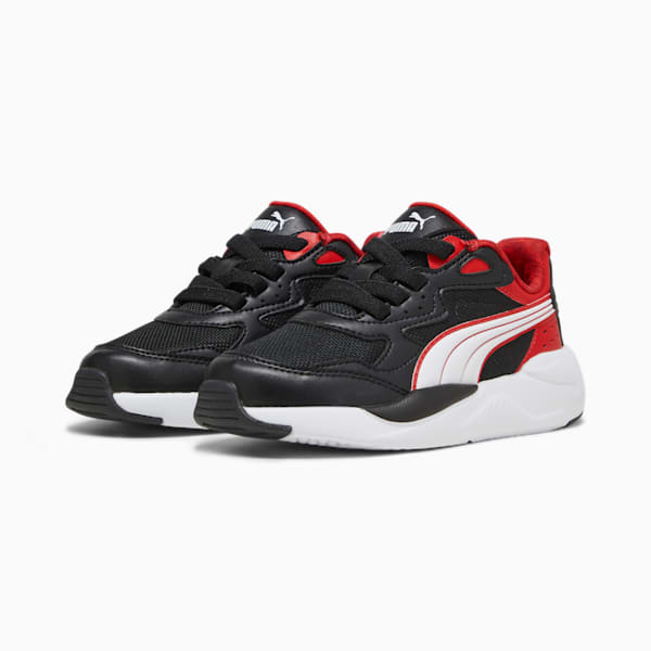 Zapatos de conductor para niños Scuderia Ferrari X-Ray Speed, PUMA Black-PUMA White, extralarge