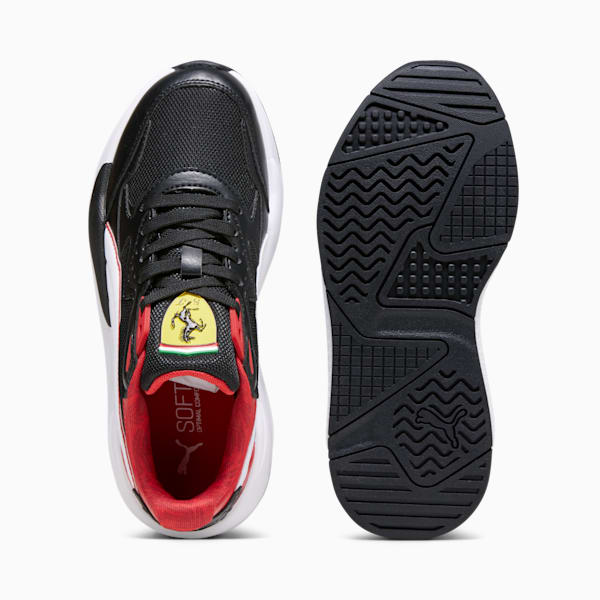 Chaussures de sports automobiles Scuderia Ferrari X-Ray Speed, jeunes, PUMA Black-PUMA White, extralarge