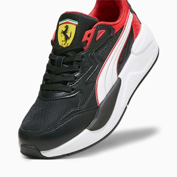 Chaussures de sports automobiles Scuderia Ferrari X-Ray Speed, jeunes, PUMA Black-PUMA White, extralarge