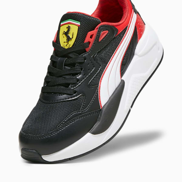 Chaussures de sports automobiles Scuderia Ferrari X-Ray Speed, jeunes, PUMA Black-PUMA White, extralarge