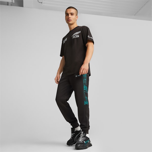 Mercedes-AMG Petronas Motorsport Mirage Sport Asphalt Garage Crews Men's Sneakers, PUMA Black-Spectra Green, extralarge