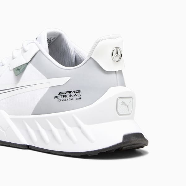 Mercedes-AMG PETRONAS Maco SL 2.0 Unisex Driving Shoes, PUMA White-Mercedes Team Silver, extralarge-IDN