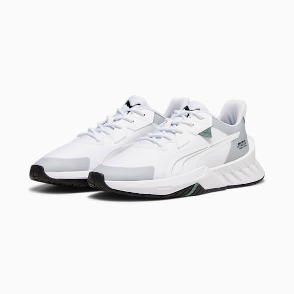 Mercedes-AMG PETRONAS Maco SL 2.0 Driving Shoes, PUMA White-Mercedes Team Silver, extralarge-IND