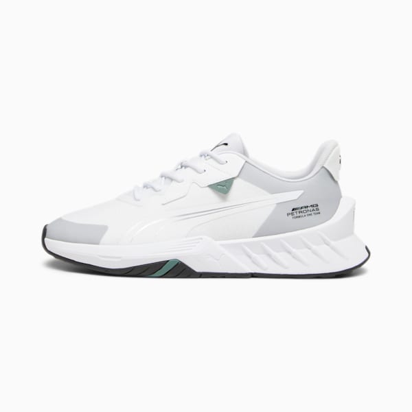 Mercedes-AMG PETRONAS Maco SL 2.0 Driving Shoes, PUMA White-Mercedes Team Silver, extralarge-IND