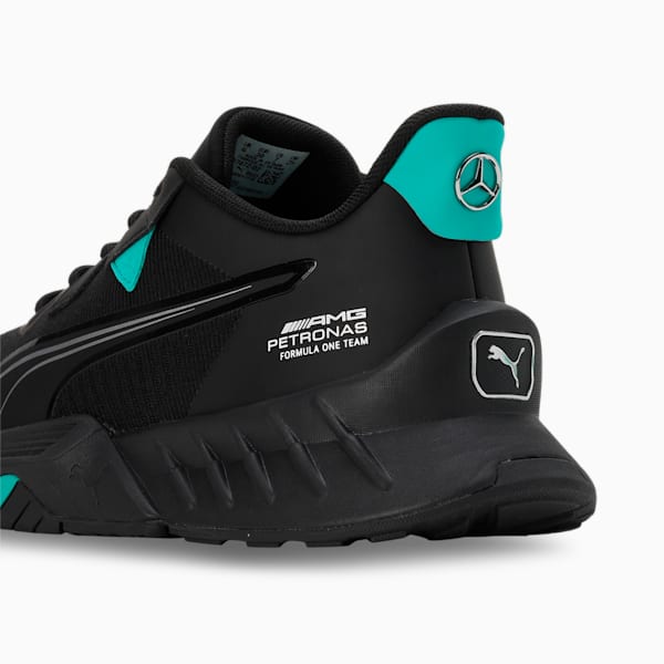 Mercedes-AMG PETRONAS Maco SL 2.0 Unisex Driving Shoes, PUMA Black-Spectra Green, extralarge-IND
