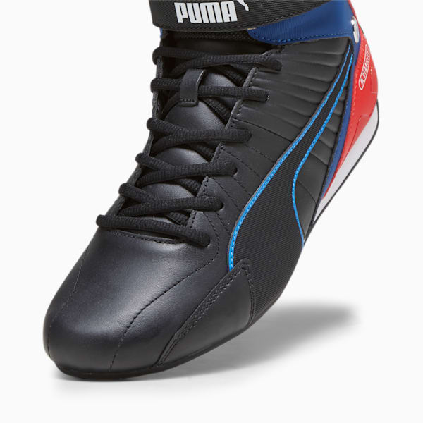 BMW M Motorsport Kart Cat Mid Men's Driving Shoes, PUMA Black-Pop Red, extralarge-IND