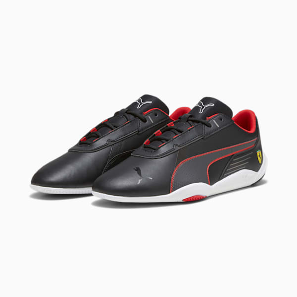 Scuderia Ferrari R-Cat Machina Unisex Driving Shoes, PUMA Black-PUMA White, extralarge-IND