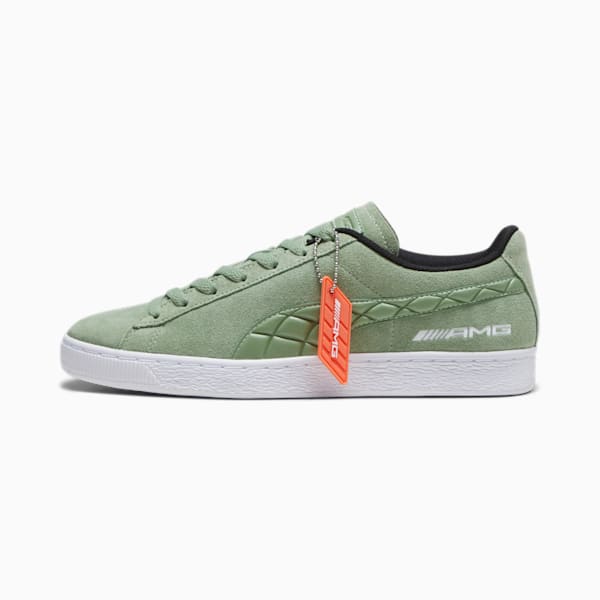 Mercedes-AMG Suede Men's Sneakers, Light Mint-PUMA Black-PUMA White, extralarge
