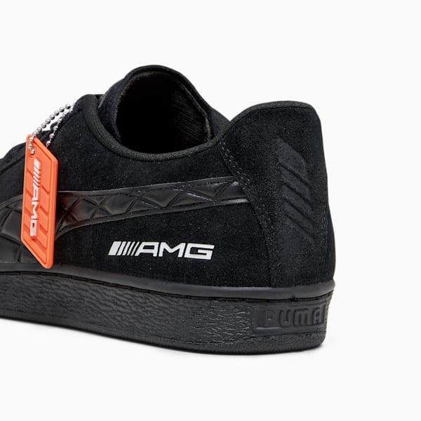 Tenis Mercedes-AMG Suede para hombre, PUMA Black-Light Mint-PUMA White, extralarge