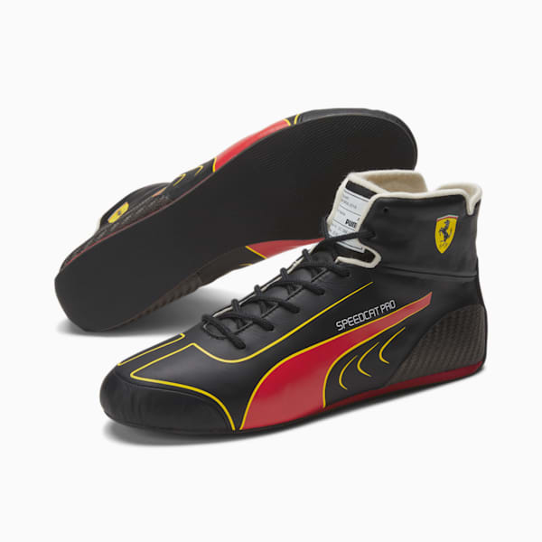 Scuderia Ferrari Speedcat Pro CS Replica Men's Racing Shoes, PUMA Black-Rosso Corsa-Buttercup