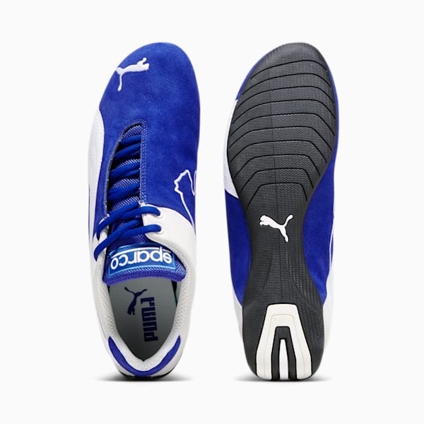 PUMA x SPARCO Future Cat OG Driving Shoes, Reflex Blue C-PUMA White-Sedate Gray, extralarge