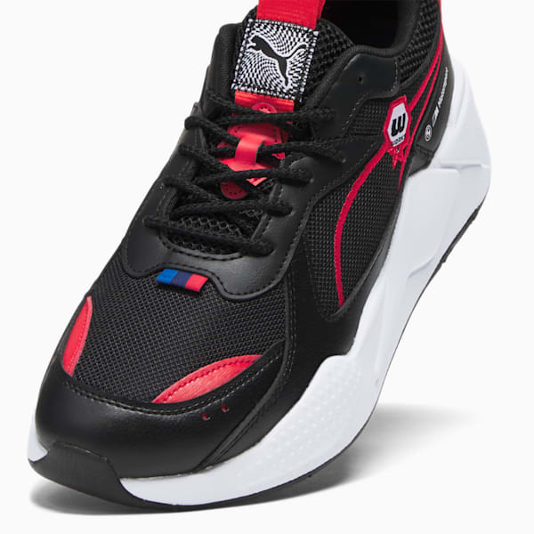 Tenis para hombre BMW M Motorsport RS-X Garage Crews, PUMA Black-Pop Red, extralarge