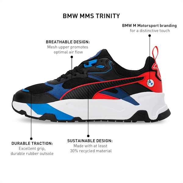 BMW M Motorsport Trinity Men's Sneakers, PUMA Black-Pop Red, extralarge-IND