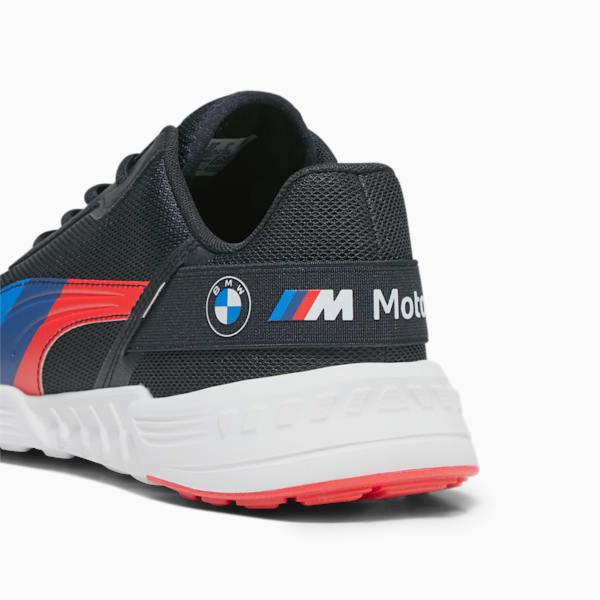 BMW M Motorsport Tiburion Unisex Driving Shoes, PUMA Black-Cool Cobalt-Pop Red, extralarge-IND