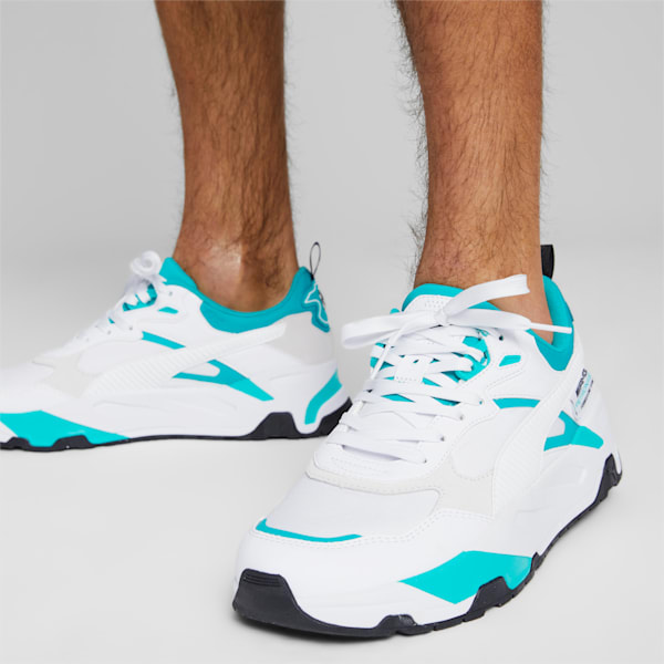 Mercedes-AMG PETRONAS Trinity Sneakers, PUMA White-Spectra Green, extralarge-IND