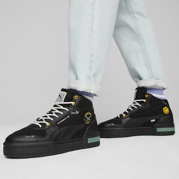 Porsche Legacy CA Pro Mid Motorsport Sneakers, PUMA Black-PUMA Black, extralarge-IND