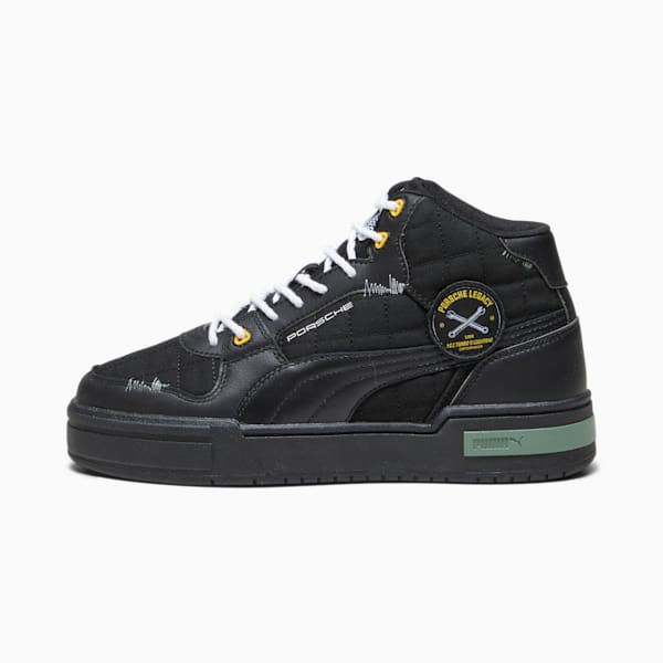 Tenis Porsche Legacy CA Pro Mid Garage Crews para hombre, PUMA Black-PUMA Black, extralarge