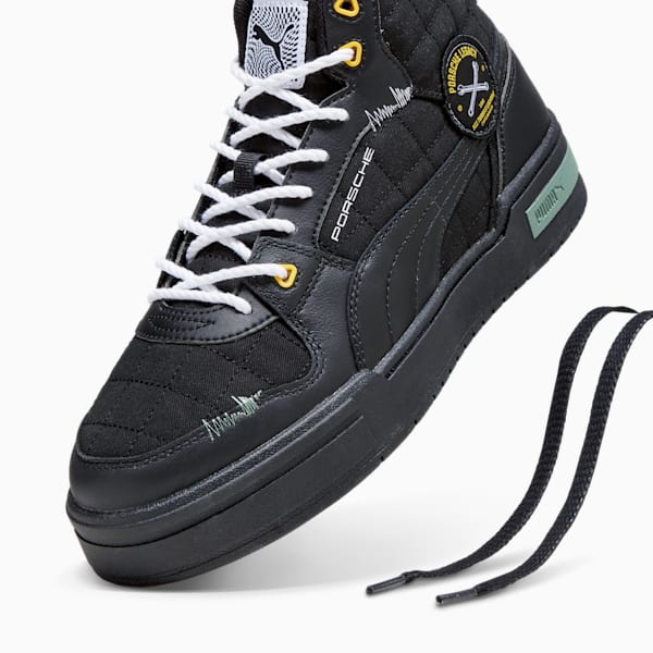 Porsche Legacy CA Pro Mid Garage Crews Men's Sneakers, PUMA Black-PUMA Black, extralarge