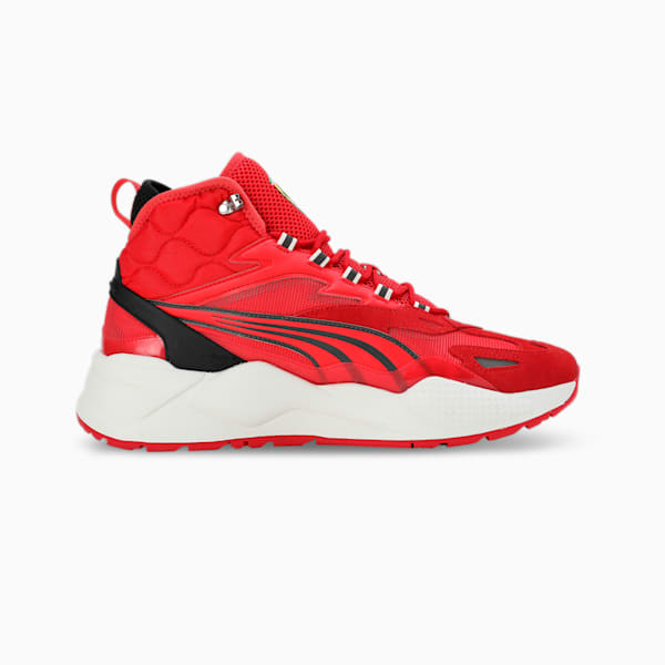 Scuderia Ferrari RS-X Mid Unisex Motorsport Sneakers, Rosso Corsa-PUMA Black, extralarge-IND