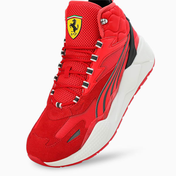 Scuderia Ferrari RS-X Mid Unisex Motorsport Sneakers, Rosso Corsa-PUMA Black, extralarge-IND