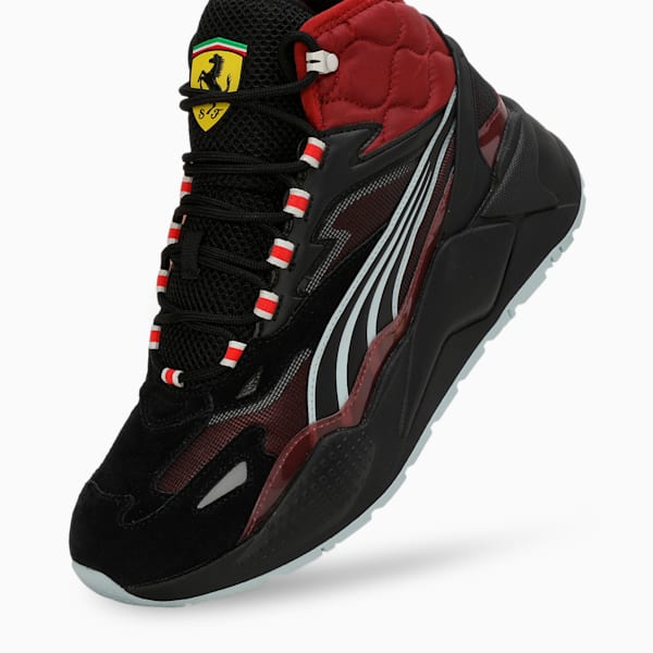 Scuderia Ferrari RS-X Mid Motorsport Sneakers, PUMA Black-Intense Red-Frosted Dew, extralarge-IND