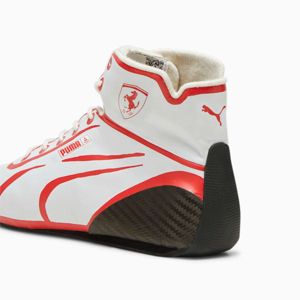 メンズ PUMA x JOSHUA VIDES フェラーリ スピードキャット プロ ドライビングシューズ, PUMA White-Rosso Corsa, extralarge-JPN