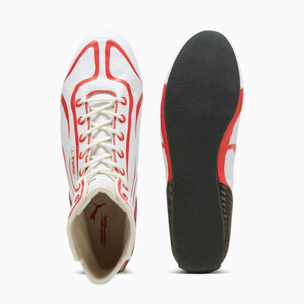 Zapatillas de conducción SCUDERIA FERRARI x JOSHUA VIDES Speedcat Pro para hombre, PUMA White-Rosso Corsa, extralarge