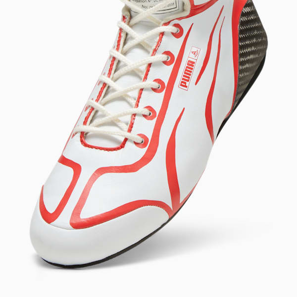 SCUDERIA FERRARI x JOSHUA VIDES Speedcat Pro Men's Driving Shoes, PUMA White-Rosso Corsa, extralarge