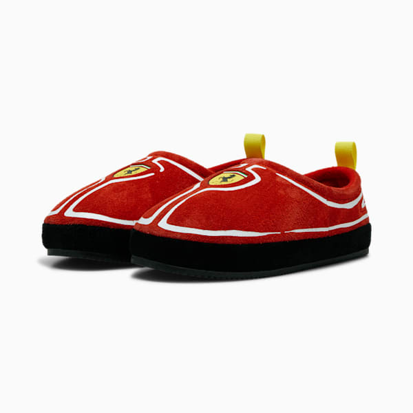 Pantuflas de toba SCUDERIA FERRARI x JOSHUA VIDES para hombre, Rosso Corsa-PUMA Black, extralarge