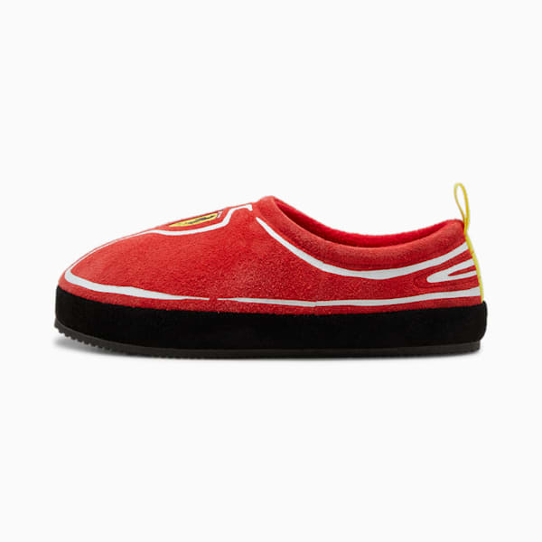 Pantuflas de toba SCUDERIA FERRARI x JOSHUA VIDES para hombre, Rosso Corsa-PUMA Black, extralarge