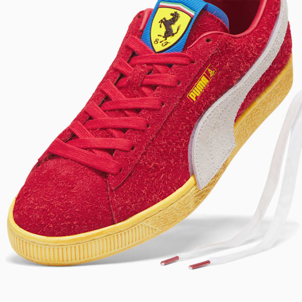 Zapatillas de gamuza SCUDERIA FERRARI x JOSHUA VIDES para hombre, PUMA White-PUMA Black, extralarge