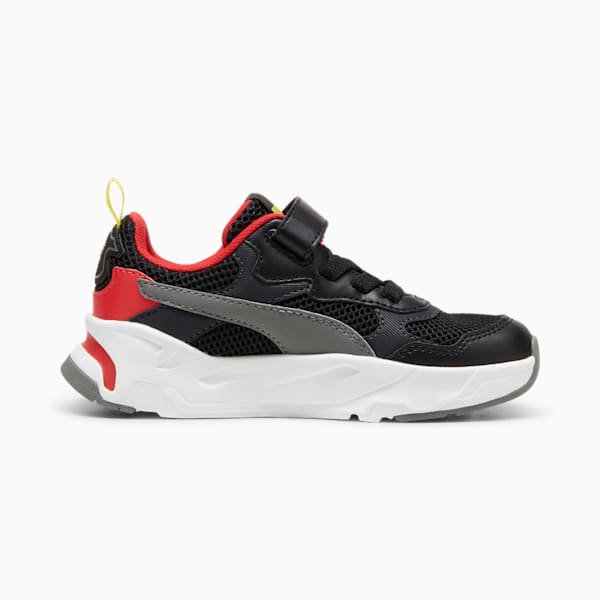 Scuderia Ferrari Trinity Little Kids' Sneakers, PUMA Black-Flat Medium Gray-Rosso Corsa, extralarge