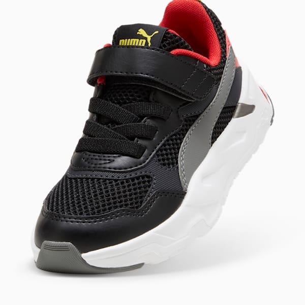 Scuderia Ferrari Trinity Little Kids' Sneakers, PUMA Black-Flat Medium Gray-Rosso Corsa, extralarge