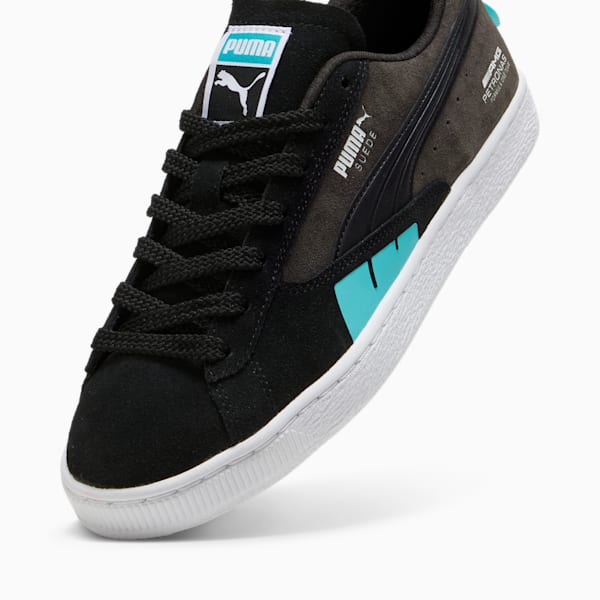 Mercedes AMG-Petronas F1® Suede Men's Sneakers, PUMA Black-Flat Dark Gray-Sheen Green, extralarge