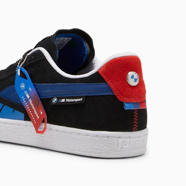 BMW M Motorsport Suede Men's Sneakers, PUMA Black-Cool Cobalt, extralarge