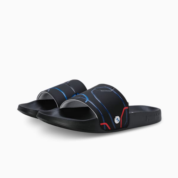 BMW M Motorsport Leadcat 2.0 Graphic Men's Slides, PUMA Black, extralarge-IDN