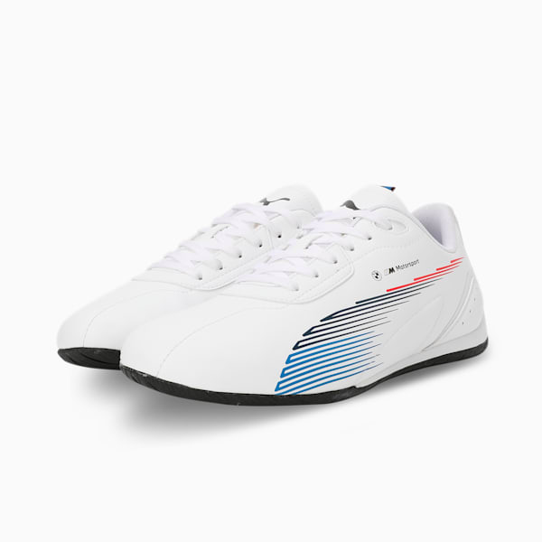 BMW M Motorsport Neo Cat 2.0 Driving Shoes, PUMA White-Cool Light Gray, extralarge-IND