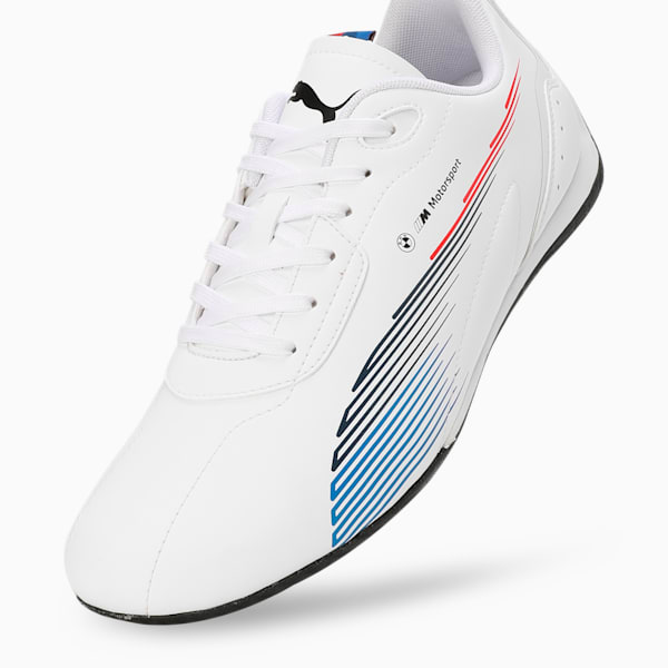 BMW M Motorsport Neo Cat 2.0 Driving Shoes, PUMA White-Cool Light Gray, extralarge-IND