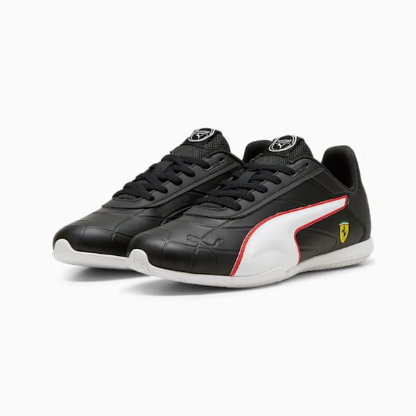 Scuderia Ferrari Tune Cat Men's Driving Shoes, PUMA Black-PUMA White, extralarge