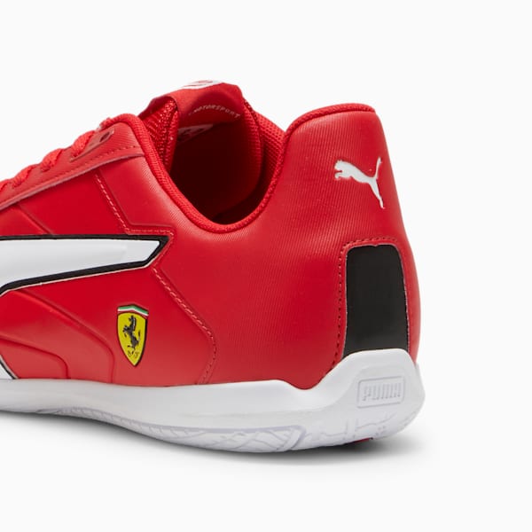 Scuderia Ferrari Tune Cat Men's Driving Shoes, Rosso Corsa-PUMA White, extralarge