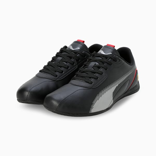 Scuderia Ferrari Neo Cat 2.0 Driving Shoes, PUMA Black-Puma Aged Silver, extralarge-IND
