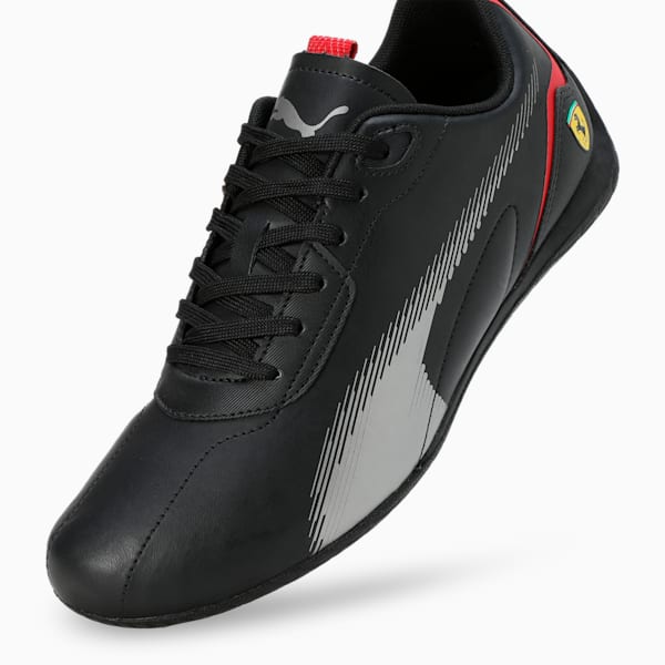 Scuderia Ferrari Neo Cat 2.0 Unisex Driving Shoes, PUMA Black-Puma Aged Silver, extralarge-IND