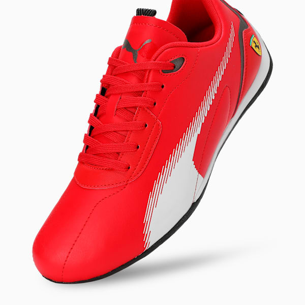 Scuderia Ferrari Neo Cat 2.0 Unisex Driving Shoes, Rosso Corsa-PUMA White, extralarge-IND