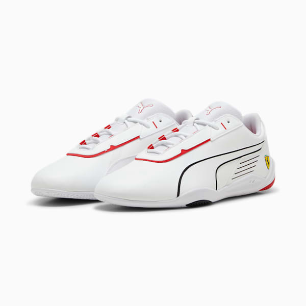 Chaussures Ferrari R-Cat Machina Homme, PUMA White-Rosso Corsa, extralarge