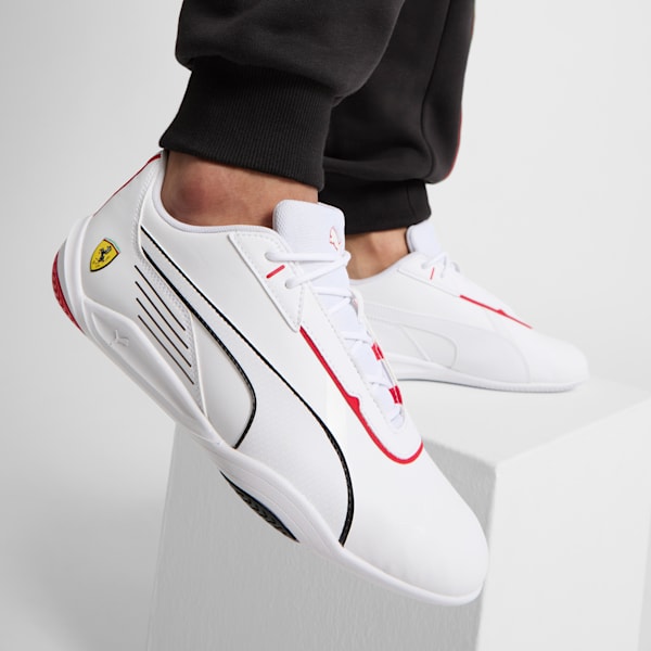 Chaussures Ferrari R-Cat Machina Homme, PUMA White-Rosso Corsa, extralarge