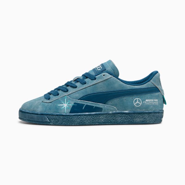 Mercedes-AMG Petronas F1® Team Crews Go Summer Suede T Men's Sneakers, Ocean Tropic, extralarge