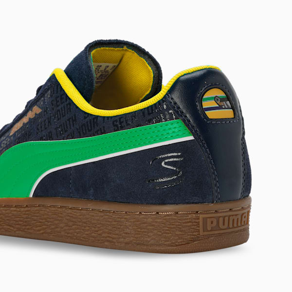 SENNA A VIDA Suede Motorsport Sneakers, Club Navy-Faster Yellow, extralarge-IND