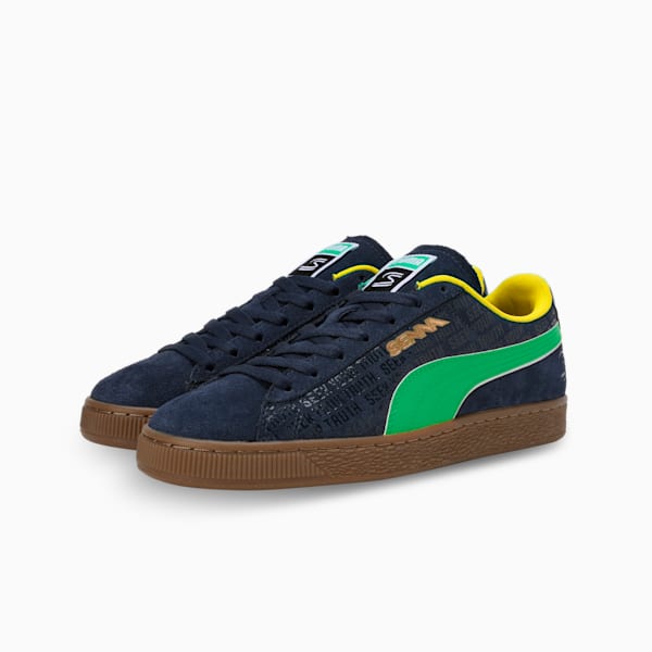 SENNA A VIDA Suede Motorsport Sneakers, Club Navy-Faster Yellow, extralarge-IND