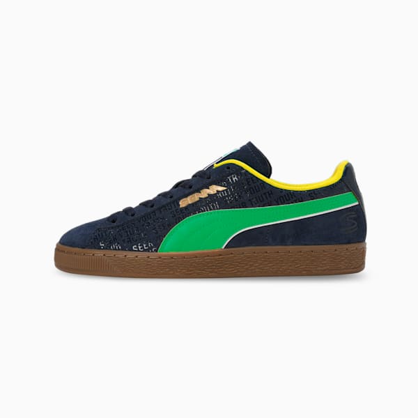 SENNA A VIDA Suede Motorsport Sneakers, Club Navy-Faster Yellow, extralarge-IND